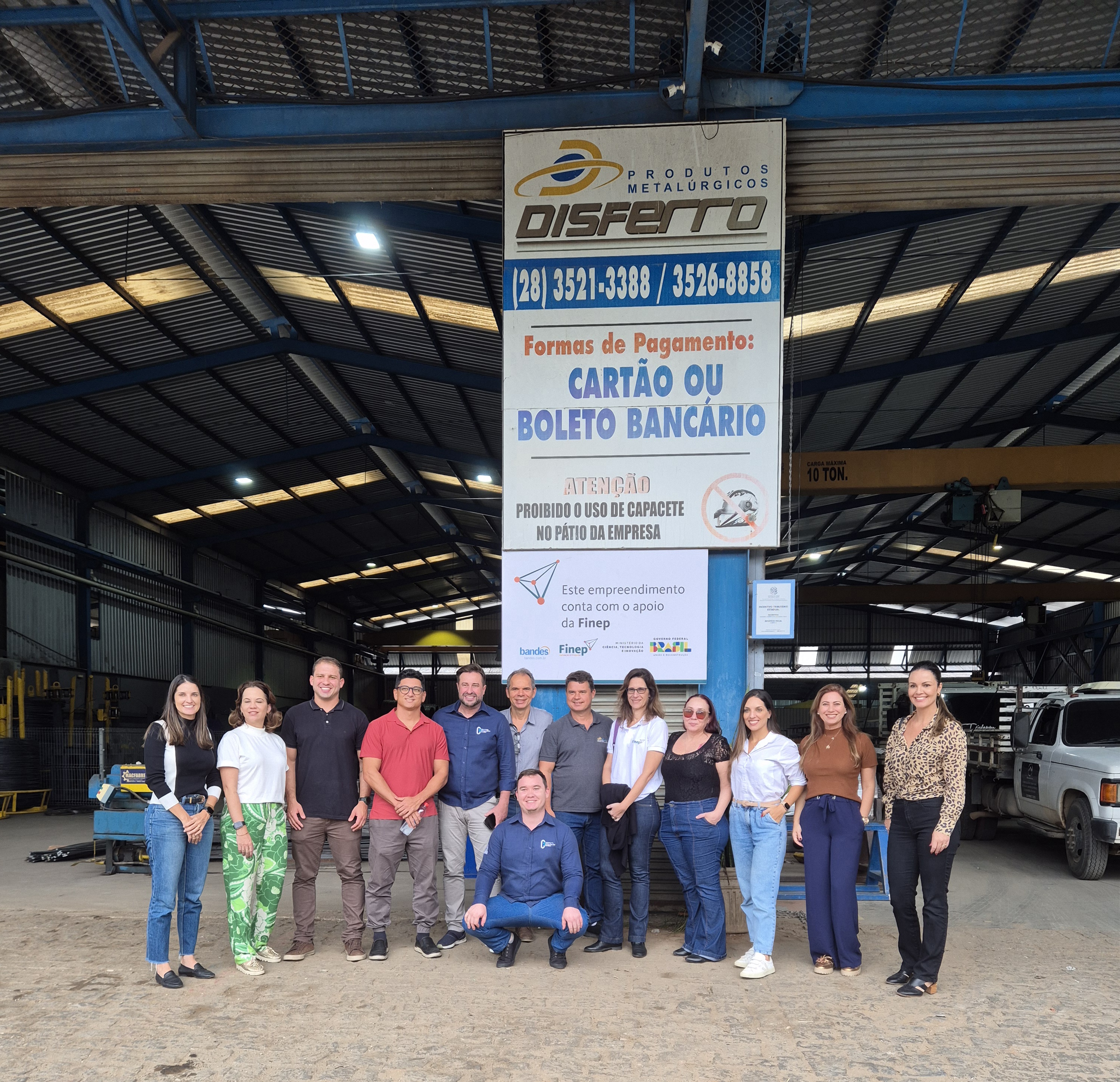 DISFERRO RECEBE VISITA DO BANDES E FINEP PARA APRESENTAR RESULTADOS DO PROJETO DE INOVAÇÃO, REALIZADO COM APOIO DO ICG E GRUPO RABBI